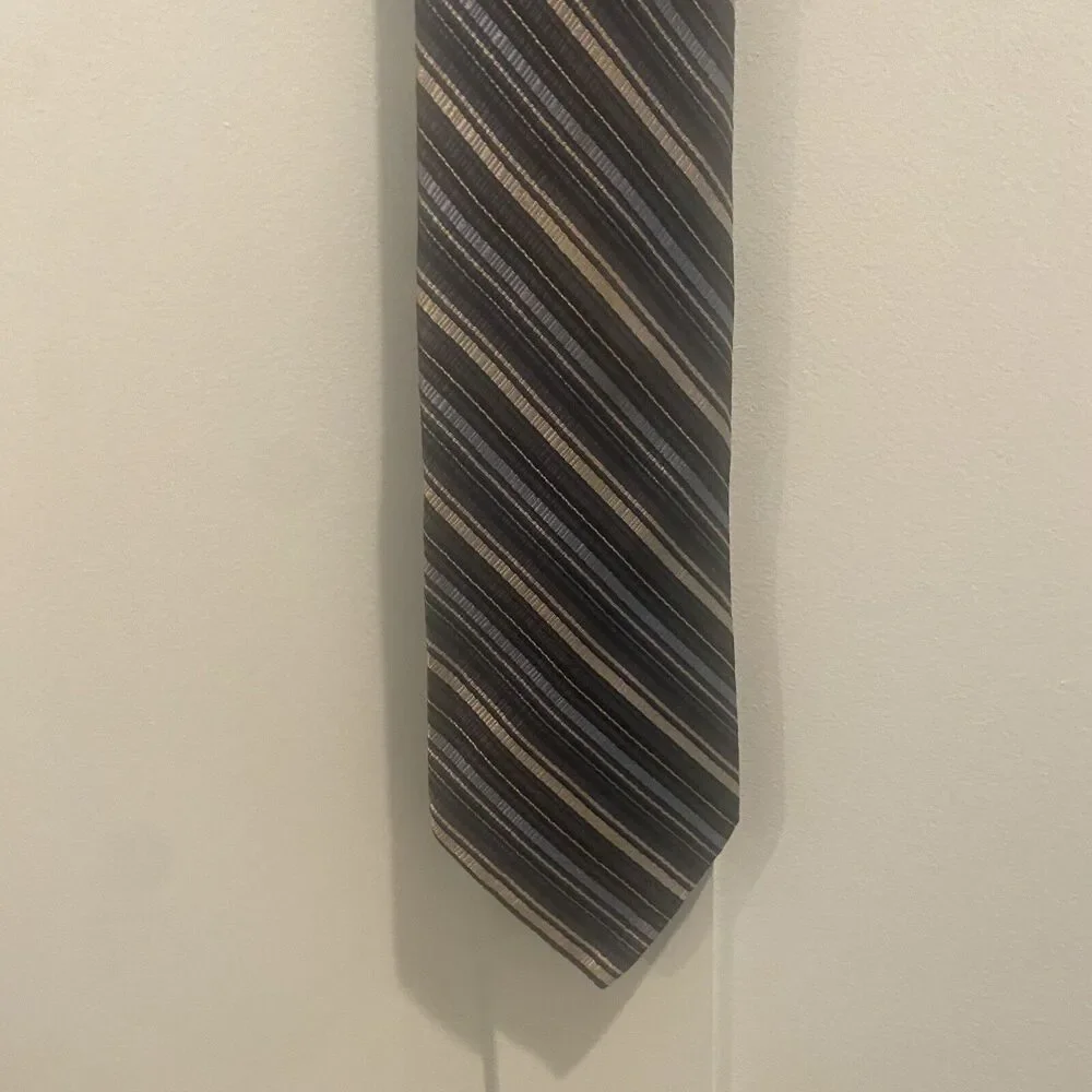 Vintage Silk‎ Tie Dawahare's Of Kentucky Blue Silver UK Wildcat Colors Textured